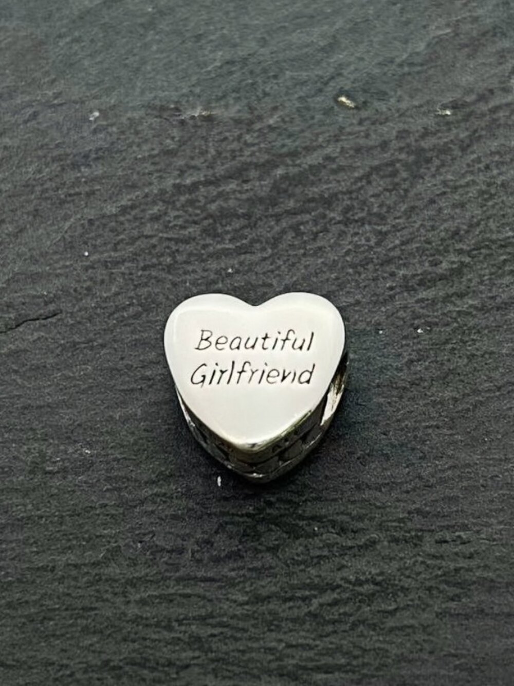 Pandora Beautiful Girlfriend Heart Charm Sterling Silver Jewelry